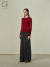 SWAYING 25 Early Spring Water-soluble Wool Fake Two-piece Sweater Series SW-SW25PS1T06-HONG Red SW-SW25PS1T06